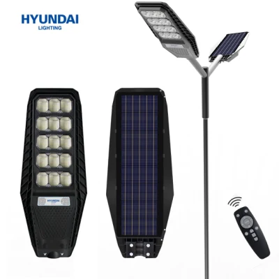 Vente en gros de Hyundai High Power 100/200/300W Réverbère de jardin tout-en-un à LED solaire