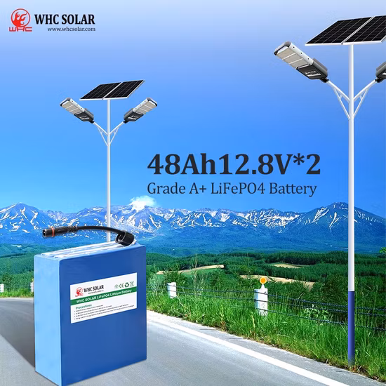 Réverbère étanche extérieur 100W 200W 300W tout en un système solaire