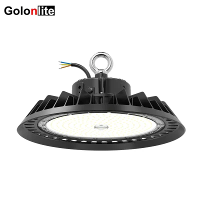 210lm/W Dim Store Gym Sport Court Factory Workshop Sensor Industrial LED Lighting Low Bay Lamp 300W 250W 100W 150W 200W UFO LED High Bay Light for Warehouse